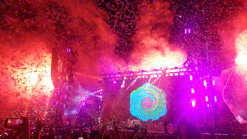 Coldplay Concert Lighting & Backdrop
