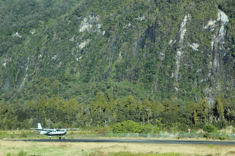 Air Milford plane takes off from Milford Sound
