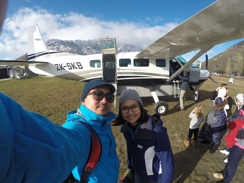 Before take off at Queenstown Airport