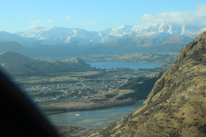 View of Queenstown from the sky
